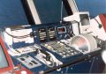 Click for Fullsize. (695 x 492) One of the few original parts on Finnjet's bridge. In 1977, everything was kept in blue on the bridge while the engine control room was green (as it is still today). Photo: Martin Rogge