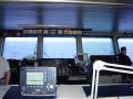 Click for Fullsize. (800 x 600) Finnjet's bridge in summer 2003. Note the AIS/GPS Display on the left! Photo: Paul Byrne