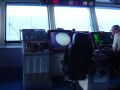 Click for Fullsize. (800 x 600) Finnjet's bridge with the well visible ECDIS and Radar monitors. (June 2003) Photo: Paul Byrne