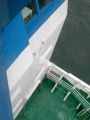 Click for Fullsize. (600 x 800) View downward to the bow deck. Photo: Mathias Saken