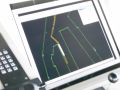 Click for Fullsize. (800 x 600) The ship's position (Rostock harbour) and track shown on a PC screen on the bridge wing. Photo: Mathias Saken