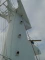 Click for Fullsize. (480 x 640) FINNJET's Radar- and flagmast on Deck 9. Photo: Paul Byrne