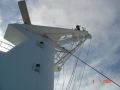 Click for Fullsize. (800 x 600) The Radar-mast is located just in the middle of the CC Sundeck. Photo: Paul Byrne