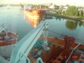 Click for Fullsize. (800 x 600) The view from a Commodore cabin towards St. Petersburg harbour. Photo: Paul Byrne