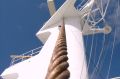 Click for Fullsize. (800 x 531) Finnjet's radar mast seen from the CC sundeck. Photo: Helge Kleinschmidt