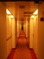 Click for Fullsize. (600 x 800) The Commodore Class cabin corridor in Freeport. Photo: Markus Grote