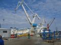 Click for Fullsize. (800 x 600) GTS FINNJET docked in the main drydock of Aker Finnyards shipyard, Rauma. Photo: Heimo Turunen