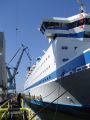 Click for Fullsize. (600 x 800) FINNJET docked in Finnyards Rauma in 2005. Photo: Tero Reingoldt