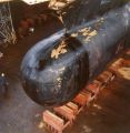 Click for Fullsize. (468 x 480) Finnet drydocked in HDW, Kiel. Photo: Antero Zetterberg