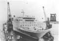 Click for Fullsize. (800 x 558) GTS FINNJET in Kiel at HDW for the first painting in 1976. Photo: Own Collection, Silja Line GmbH