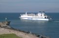 Click for Fullsize. (800 x 531) FINNJET passing the moles in Warnemünde bound to Tallinn. Photo: Helge Kleinschmidt