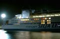 Click for Fullsize. (800 x 531) Nighttime impression of FINNJET in Rostock during her layup period in winter 2004/2005. Photo: Helge Kleinschmidt