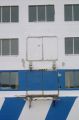 Click for Fullsize. (531 x 800) Anti-corrosion paint at Finnjet's entrance doors seen before departure to Rauma in 2005. Photo: Helge Kleinschmidt